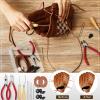 Lanties Glove Relacing Kit for Baseball or Softball Mitts Baseball Care Kit Include 2 Strips 78.74 inch Lace Drawstring Threader 4 Glove Locks 5 Lacing Tools with Box(Tan) view 3