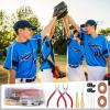 Lanties Glove Relacing Kit for Baseball or Softball Mitts Baseball Care Kit Include 2 Strips 78.74 inch Lace Drawstring Threader 4 Glove Locks 5 Lacing Tools with Box(Tan) view 4