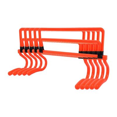 EVTSCAN Set of 5 Foldable Sport Speed Hurdles for Agility Training, with 4 Adjustable Height, Suitable for Soccer, Basketball, Baseball, Track and Field Speed Training Equipment