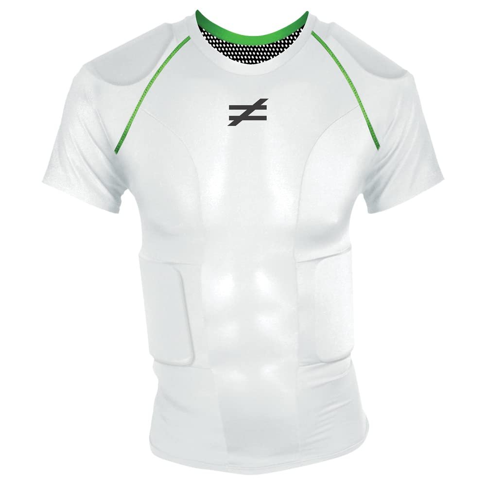 Unequal Invincible Padded Compression Shirt with Rib & Shoulder Protection for Football (Youth Sizes)