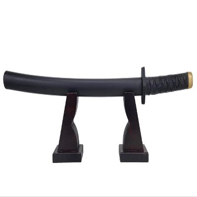 NANGOPOP Wood Katana Sword Stand Display - Decent Japanese Samurai Sword Holder, Wooden Rack for Knife, Dagger at Home or Office