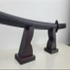 NANGOPOP Wood Katana Sword Stand Display - Decent Japanese Samurai Sword Holder, Wooden Rack for Knife, Dagger at Home or Office view 3
