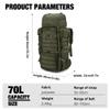 Mardingtop 70L Internal Frame Backpack + 2.5L Hydration Bladder view 2