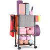 Yoga Mat Storage Rack Home Gym Equipment Workout Equipment Organizer Yoga Mat Holder for Dumbbell,Kettlebell and More Gym Accessories Gym Essentials Women Men Fitness Exercise Equipment Organization view 1