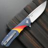Sitivien ST132 Folding Knife,D2 Steel,G10 Handle EDC Knife with Liner Lock for Outdoor Hiking Camping(Blue) view 3