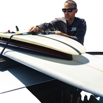 Universal SUP Surf Rack for Cars | Paddle Board Soft Rack for Surf Kayak and Paddleboards with Scratch Resistant Buckles (19")
