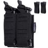 OneTigris Pouch DD44 - MOLLE Double Pouch Quick Release with Plastic Inserts OWB Laser-Cutting (Black) view 1