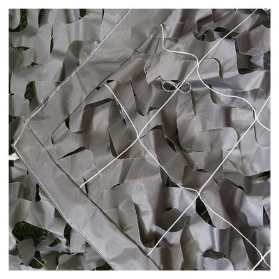 Camo Netting Rectangular Shade Sail, Grey Reinforced Camouflage Netting, Breathable Shade Net for Garden Pergola, Hunting, Camping, Car Cover(Size:4x4m(13.1x13.1ft))