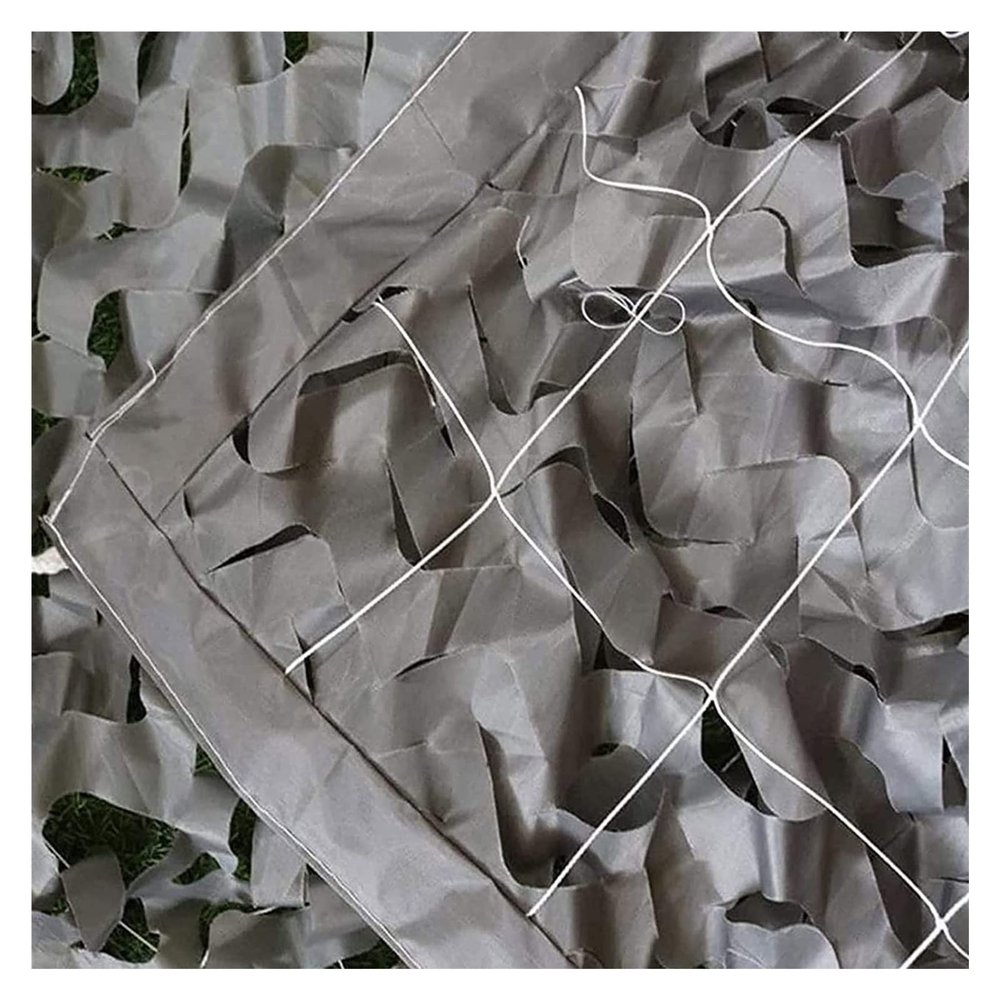 Camo Netting Rectangular Shade Sail, Grey Reinforced Camouflage Netting, Breathable Shade Net for Garden Pergola, Hunting, Camping, Car Cover(Size:4x4m(13.1x13.1ft))