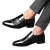 Hbeylia Mens Tuxedo Shoes Patent Leather Lace Up Formal Business Oxford Dress Shoes Classic Fashion Closed Pointed Toe Leather Tuxedo Oxford Wingtip Dress Shoes for Men Business Office Work Wedding view 1