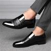 Hbeylia Mens Tuxedo Shoes Patent Leather Lace Up Formal Business Oxford Dress Shoes Classic Fashion Closed Pointed Toe Leather Tuxedo Oxford Wingtip Dress Shoes for Men Business Office Work Wedding view 3