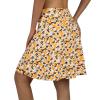ANIVIVO Women's Skorts Skirts 20" Knee Length,Long Tennis Golf Sports Casual Skirts with High Waisted Zipper Pockets(Yellow Floral,M) view 2