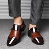Hbeylia Mens Tuxedo Shoes Patent Leather Lace Up Formal Business Oxford Dress Shoes Classic Fashion Closed Pointed Toe Leather Tuxedo Oxford Wingtip Dress Shoes for Men Business Office Work Wedding view 2