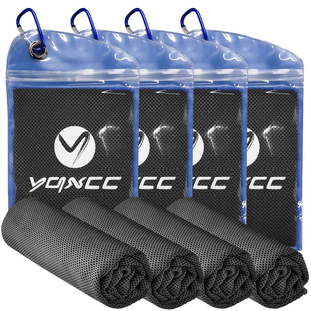 YQXCC Cooling Towels | 4 Pack 40"x12" | Cool for Neck | Microfiber Soft Breathable Chilly | for Sports, Yoga, Golf, Gym, Camping, Running, Workout & More Activities
