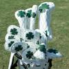 Golf Club Headcover Live Lucky 3 Wood Headcover Magnetic Closure Elegant Embroidery Premium Leather Driver Covers Fairway Wood Covers Hybrid Headcover Shamrock Golf Head Covers view 2
