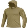 Boladeci Fishing Shirts Long Sleeve Hoodie UPF 50+ UV Protection Summer Water SPF Rash Guard Swim Sunscreen Olive Drab L view 1