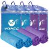 YQXCC 4 Pack Cooling Towels | 40"x12" | Cool for Neck and Face | Microfiber Soft Breathable Chilly | for Yoga, Sport, Golf, Gym, Camping, Running & More Activities view 1