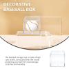 INOOMP Baseball Display Case Acrylic Box Softball Case Baseball Accessory Unique Decorative Holder view 4