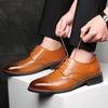 Hbeylia Mens Tuxedo Shoes Patent Leather Lace Up Formal Business Oxford Dress Shoes Classic Fashion Closed Pointed Toe Leather Tuxedo Oxford Wingtip Dress Shoes for Men Business Office Work Wedding view 2