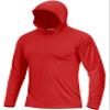 Boladeci Long Sleeve Mens Shirts Fishing Lightweight Hoodie UPF 50+ UV Protection Summer Cooling SPF Rash Guard Swim Gifts Tomato Red M view 1