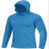 Boladeci Mens Rash Guard Fishing Lightweight Hoodie Sun Shirts UV Protection Clothing Long Sleeve Summer Hoodies Athletic SPF Swim Teal M view 1