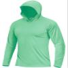 Boladeci Mens Rash Guard Sun Hoodie Fishing Lightweight Hoodie Sun Shirts UV Protection Clothing Long Sleeve Summer Workout SPF Swim Mint Green L view 1
