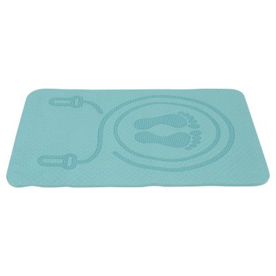 BESPORTBLE Sports Jump Rope Mat Non- Tpe Workout Mat for Boys and Girls Adults Portable Home Exercise Pad Comfortable Design for Indoor and Outdoor Use Green