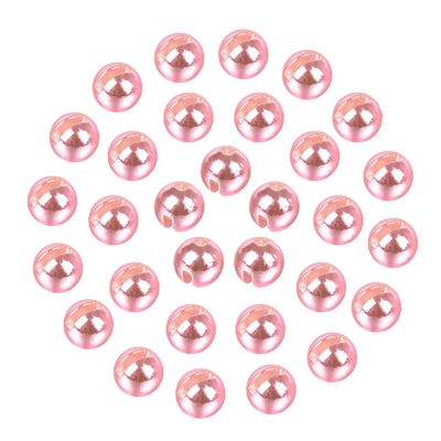 MUUNN 100pcs Tungsten Slotted Beads for Fly Tying, Sink Deeper and Faster 12 Colors/13 Sizes Slotted Tungsten Beads Fly Tying Beads Head Fly Tying Materials(Metallic Pink,3.5mm)