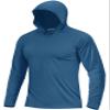Boladeci Rash Guard Fishing Lightweight Hoodie Sun Shirts UV Protection Clothing Long Sleeve Summer Hoodies Water SPF Gray Swim Gifts Blue M view 1