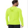 Boladeci Mens Swim Shirt Fishing Hoodie Sun Shirts UV Protection Clothing Long Sleeve Lightweight Summer Hoodies Water SPF Rash Guard Neon Green M view 4
