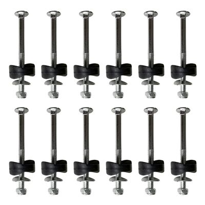 Trampoline Screws, Long Screw Trampoline Replacement Screws, Anti-Loose Trampoline Bolts and Nuts Trampoline Parts Trampoline Accessories for Large Small Trampolines Jump Stability Tool, 12PCS