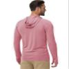 Boladeci Fishing Apparel for Men Hoodie UPF 50+ UV Protection Hooded Sun Shirts Long Sleeve Summer SPF Rash Guard Swim Gifts Pink XXL view 4