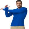 Boladeci Fishing Shirts for Men Long Sleeve Hoodie UV Protection Hooded Sun Shirts Summer Water SPF Rash Guard Swim Hiking Gifts Bright Blue XL view 2