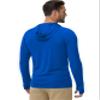 Boladeci Fishing Shirts for Men Long Sleeve Hoodie UV Protection Hooded Sun Shirts Summer Water SPF Rash Guard Swim Hiking Gifts Bright Blue XL view 4