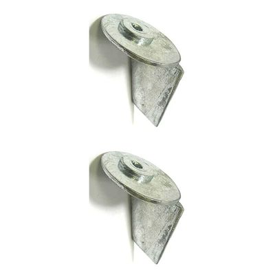 2PCS Trim Tab Anode 348-60217-0 for Tohatsu 35HP 40HP 2-Stroke Outboard (Aluminium alloy)
