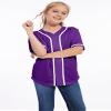 ACEFAST INC Kids Baseball Jersey Button Blank Softball Team Uniform Girls Boys Hip Hop T-Shirt Solid Color Sweatshirt Purple view 2
