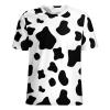 Cow Print Funny Short Sleeve T Shirt Printed Tunic Tops Casual Tee Men Women view 2