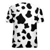 Cow Print Funny Short Sleeve T Shirt Printed Tunic Tops Casual Tee Men Women view 3