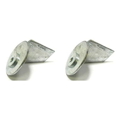 2PCS Trim Tab Anode 348-60217-0 for Tohatsu 35HP 40HP 2-Stroke Outboard (Zinc alloy)