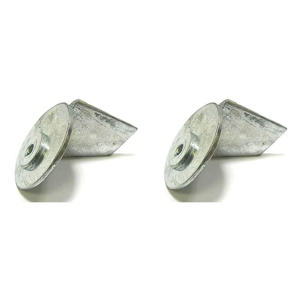 2PCS Trim Tab Anode 348-60217-0 for Tohatsu 35HP 40HP 2-Stroke Outboard (Zinc alloy)