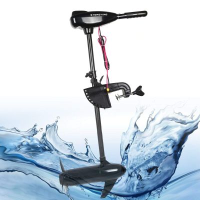 1.2 HP Electric Outboard Motor 12V 800W Brush Boat Engine Tiller Control Heavy Duty Outboard Trolling Motor Fishing Boat Engine for Kayak Fishing Boat Canoe Trolling Propeller