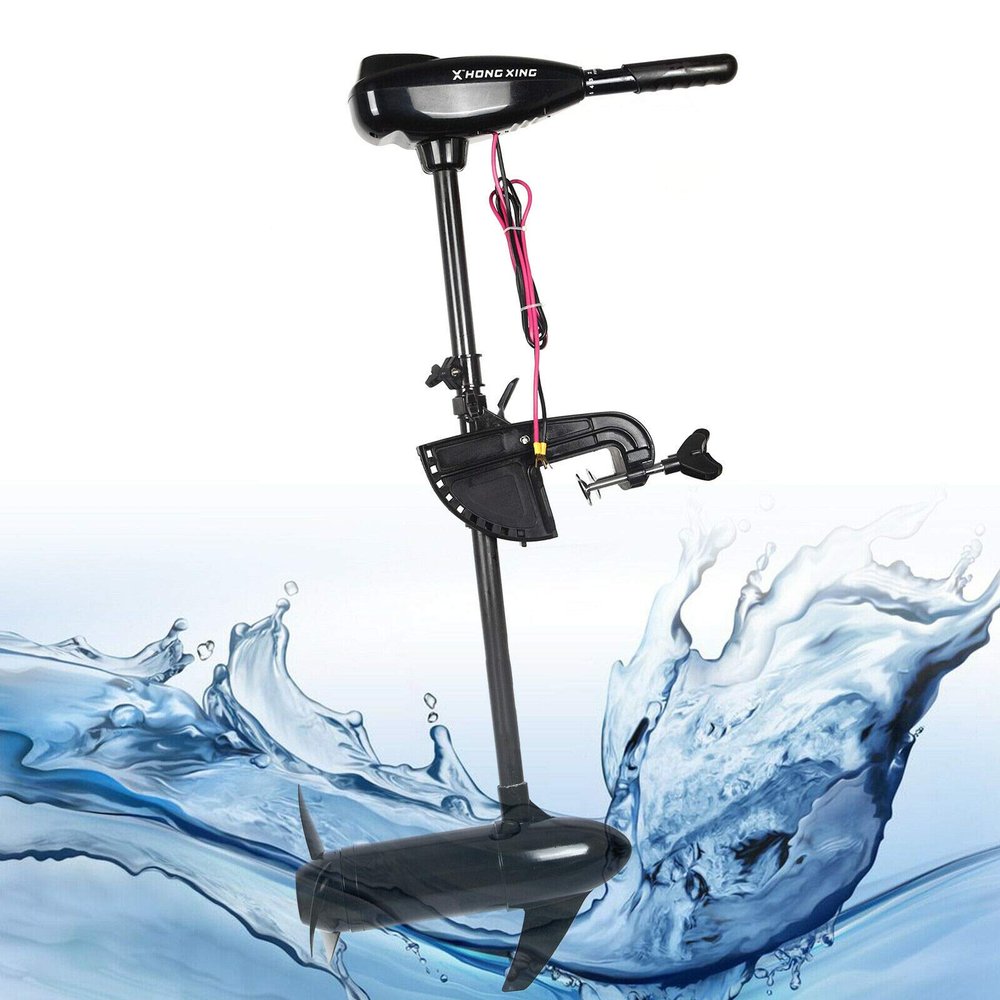 1.2 HP Electric Outboard Motor 12V 800W Brush Boat Engine Tiller Control Heavy Duty Outboard Trolling Motor Fishing Boat Engine for Kayak Fishing Boat Canoe Trolling Propeller