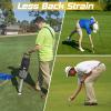 Kamitty Shag Bag for Golf Balls, Golf Ball Retriever with Detachable Aluminum Alloy Tube, Father's Day Gift Golf Shag Bags with Pocket & Tee Holder, Hold up to 80 Balls view 4