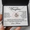 zapbest Crown Pendant Necklace I Love You, To My Beautiful Daughter, Daughter Necklace, Birthday Necklace, Graduation Necklace, From Mom, Crown Pendant Nec view 3
