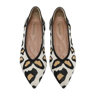 Semwiss Women's Ballet Flats Comfortable Casual Dressy Shoes,Work Flats Office Shoes Pointed Toe Leopard Flats Leopard Size 9