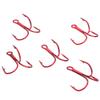 Conskyee 100pcs Fishing Treble Hooks Size 4 High Carbon Triple Barbed Steel Fish Hooks (Red) view 4