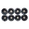 Capetos Black and White Roller Skate Wheels, 60  40 mm, 88A Quad Skate Wheel Set with Bearings view 3