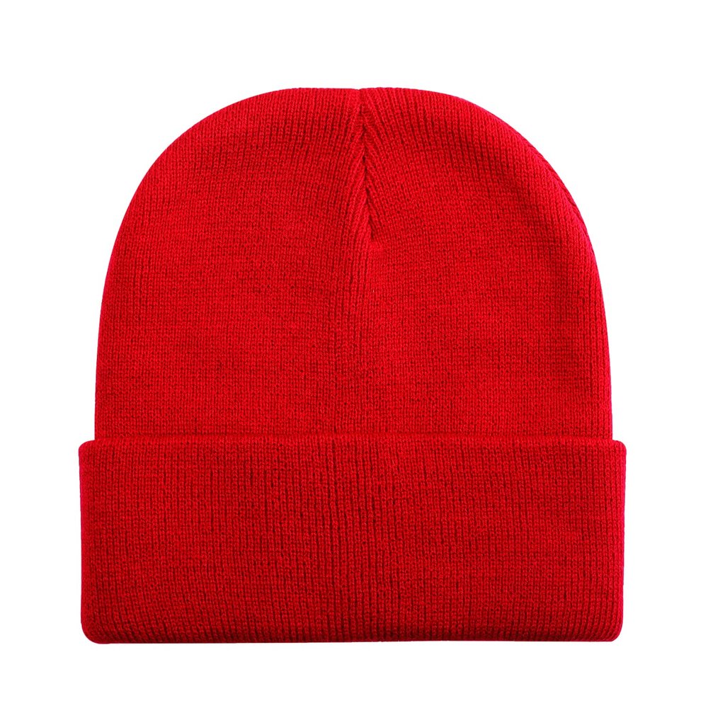 UTTPLL Baby Boy Girl Knit Warm Baby Hats Thick Soft Toddler Beanies Slouchy Ribbed Cuffed Beanie for Boys Girls Red One Size