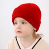UTTPLL Baby Boy Girl Knit Warm Baby Hats Thick Soft Toddler Beanies Slouchy Ribbed Cuffed Beanie for Boys Girls Red One Size view 4
