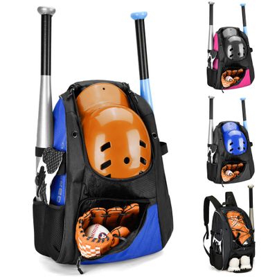 DAREKUKU Baseball Backpack, Softball Bat Bag, Breathable T-Ball & Baseball Equipment & Gear, Durable Bat Backpack With Fence Hook, Shoe Compartment, Hold Bat, Glove, Helmet, Cleats